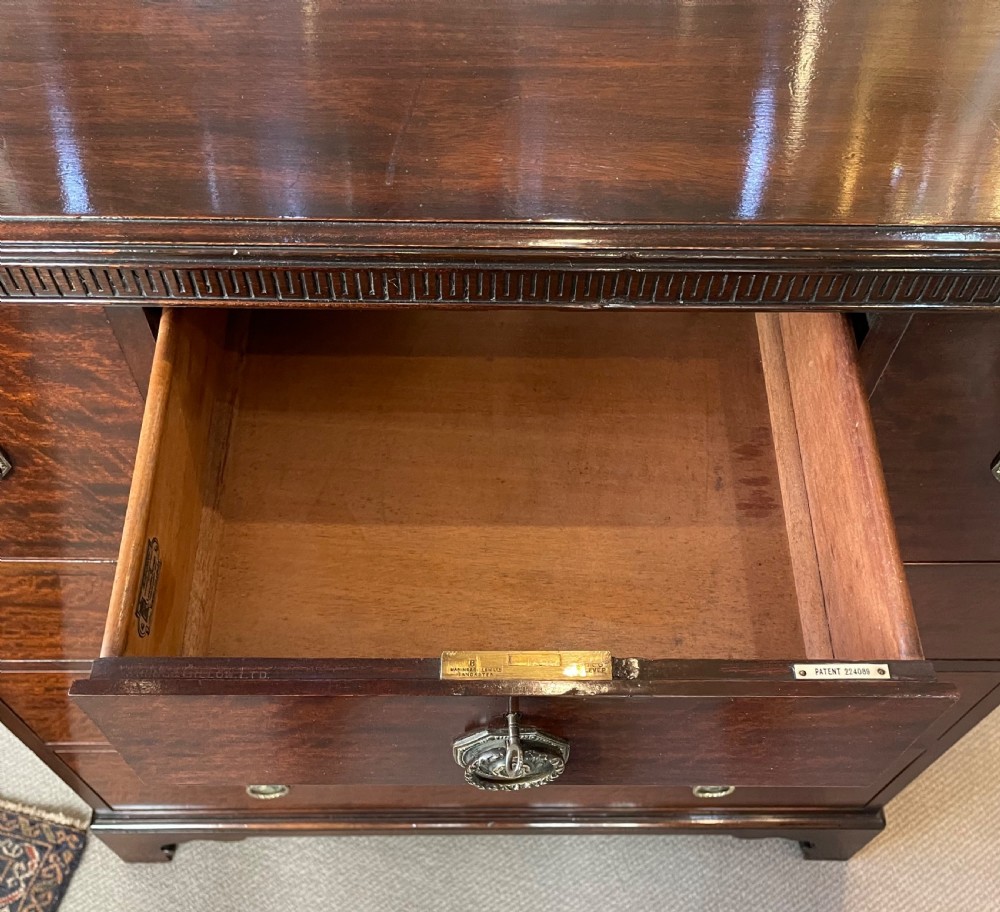 Edwardian mahogany chest by Waring & Gillows c1910 View VII