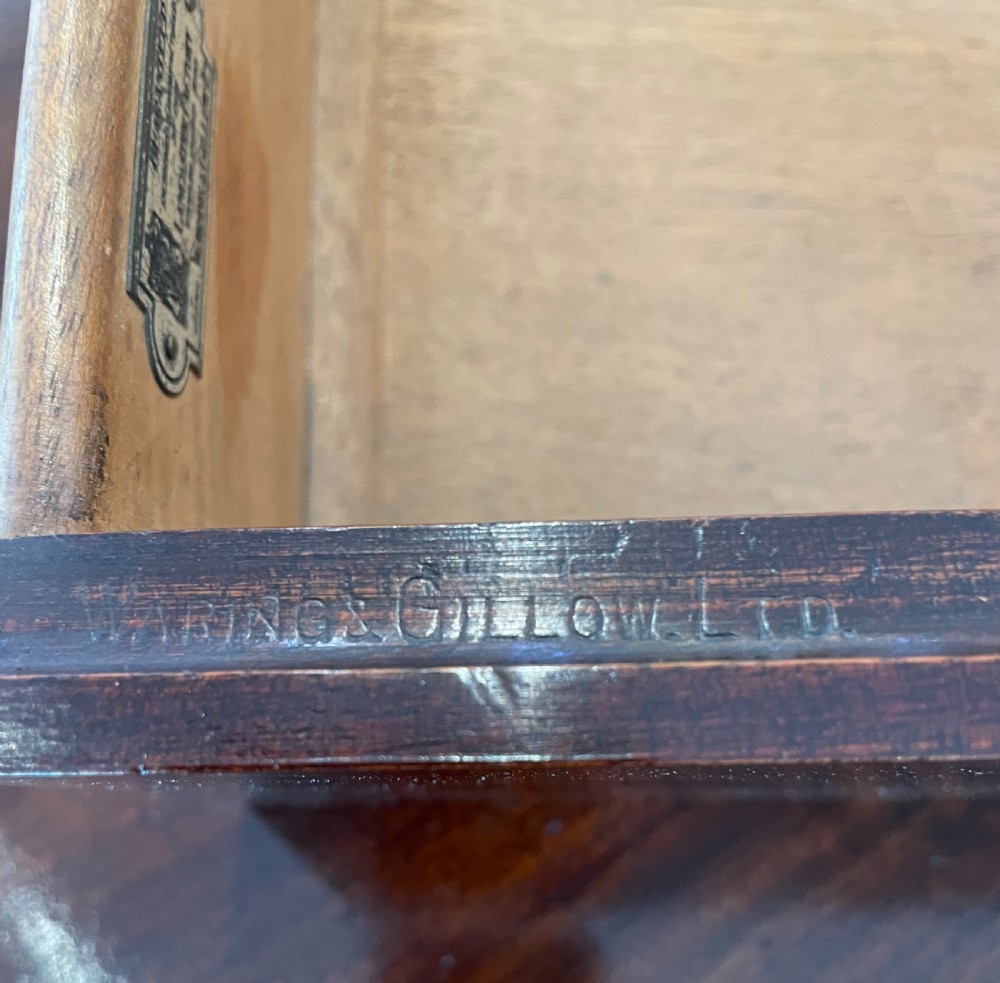 Edwardian mahogany chest by Waring & Gillows c1910 View IX