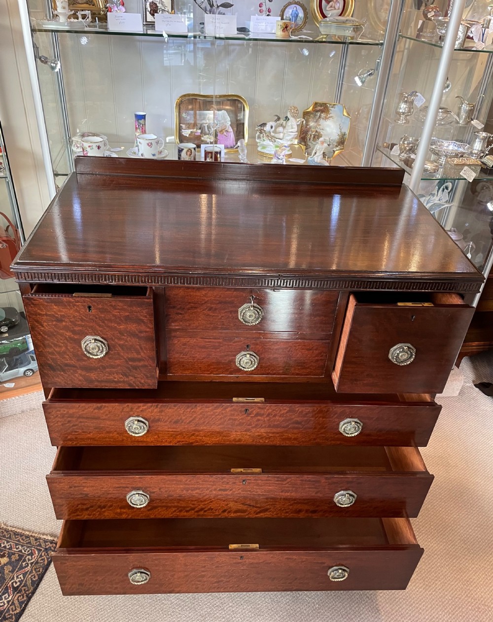 Edwardian mahogany chest by Waring & Gillows c1910 View XIII
