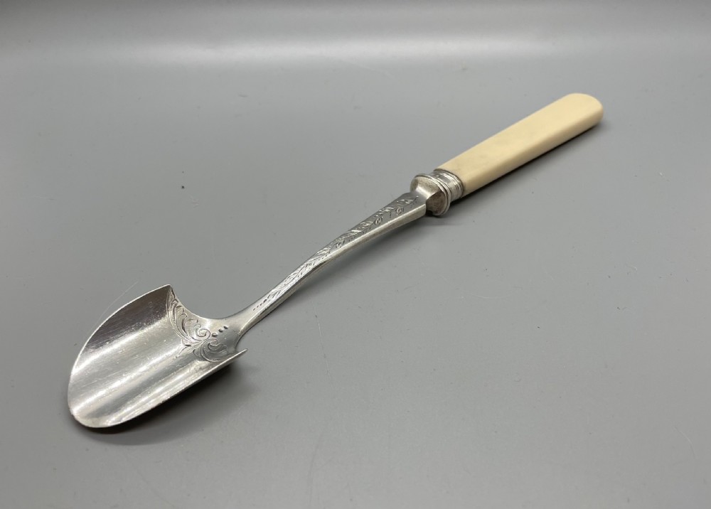 Victorian silver Stilton spoon London 1884