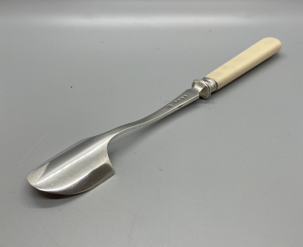 Victorian silver Stilton spoon London 1884 View II