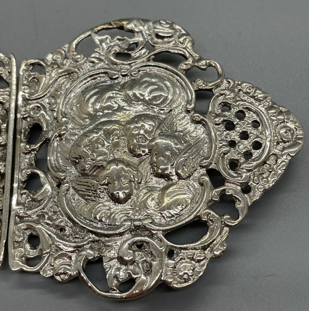 Victorian silver nurses belt buckle Birmingham 1898 CORNELIUS SAUNDERS & FRANK SHEPHERD View VII