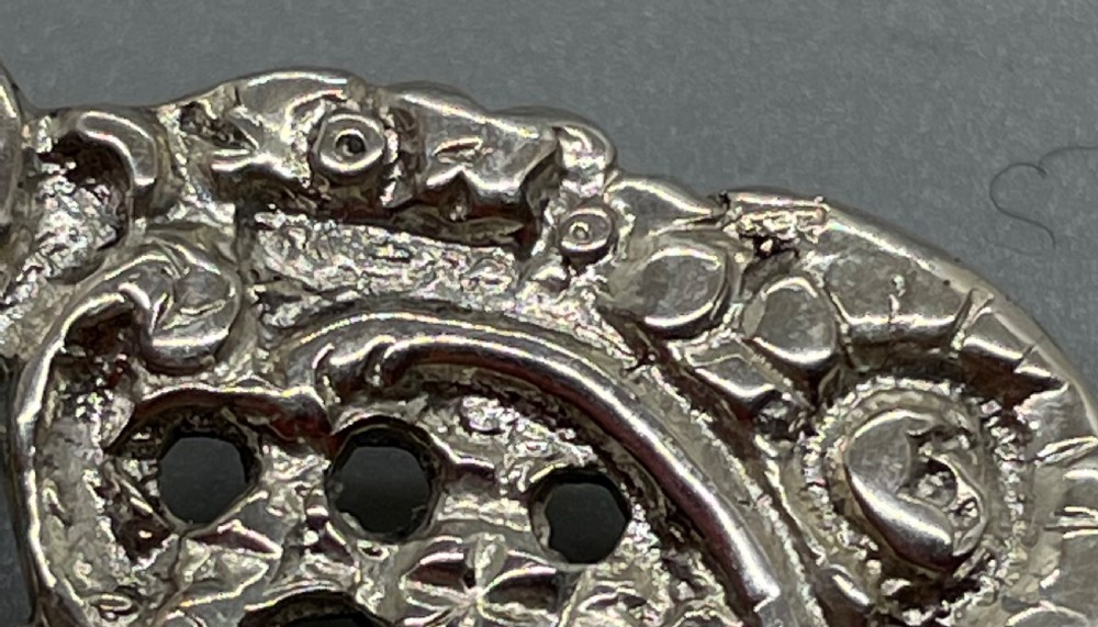 Victorian silver nurses belt buckle Birmingham 1898 CORNELIUS SAUNDERS & FRANK SHEPHERD View XI