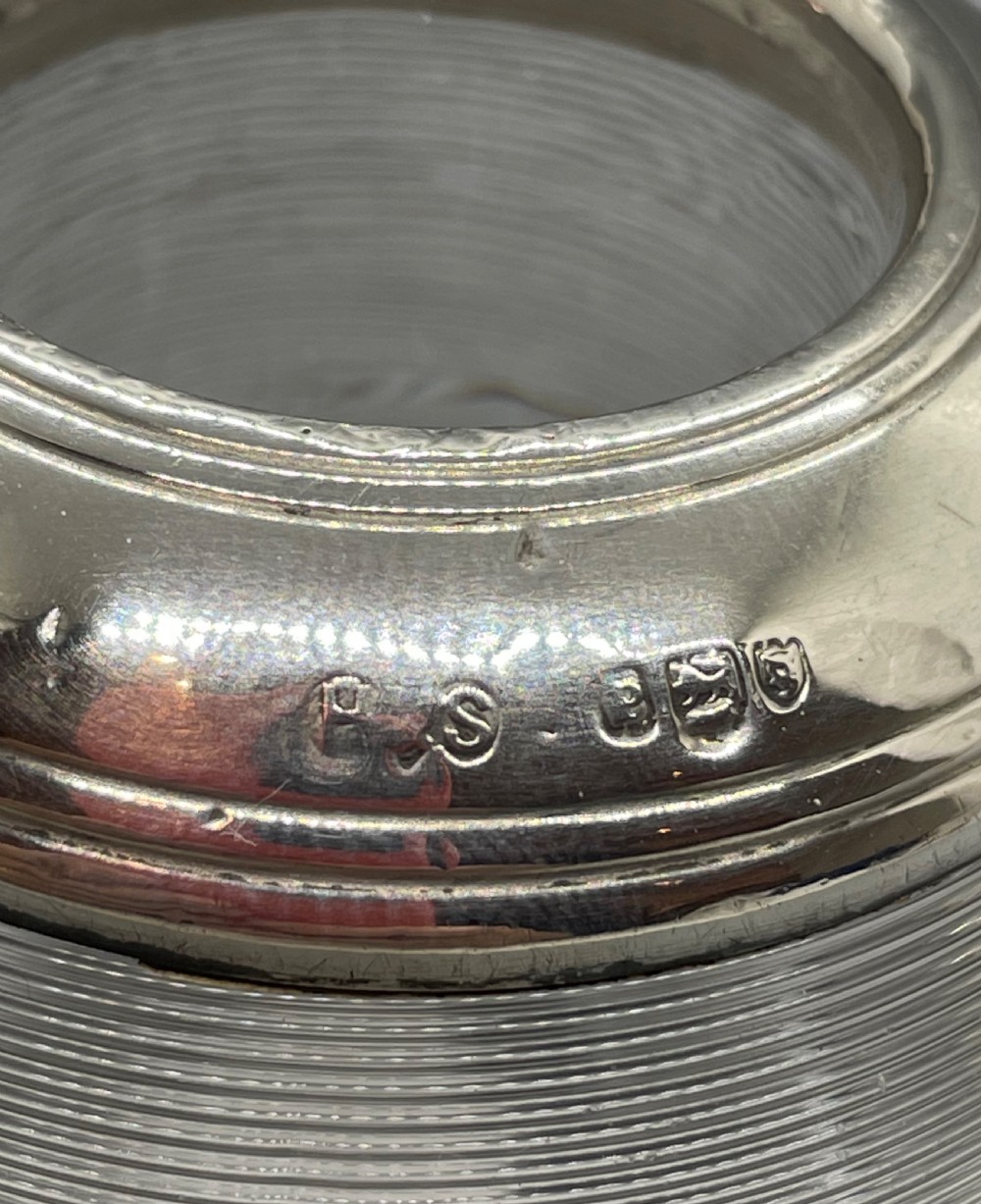 Edwardian silver mounted match striker London 1910 HART & SONS View III