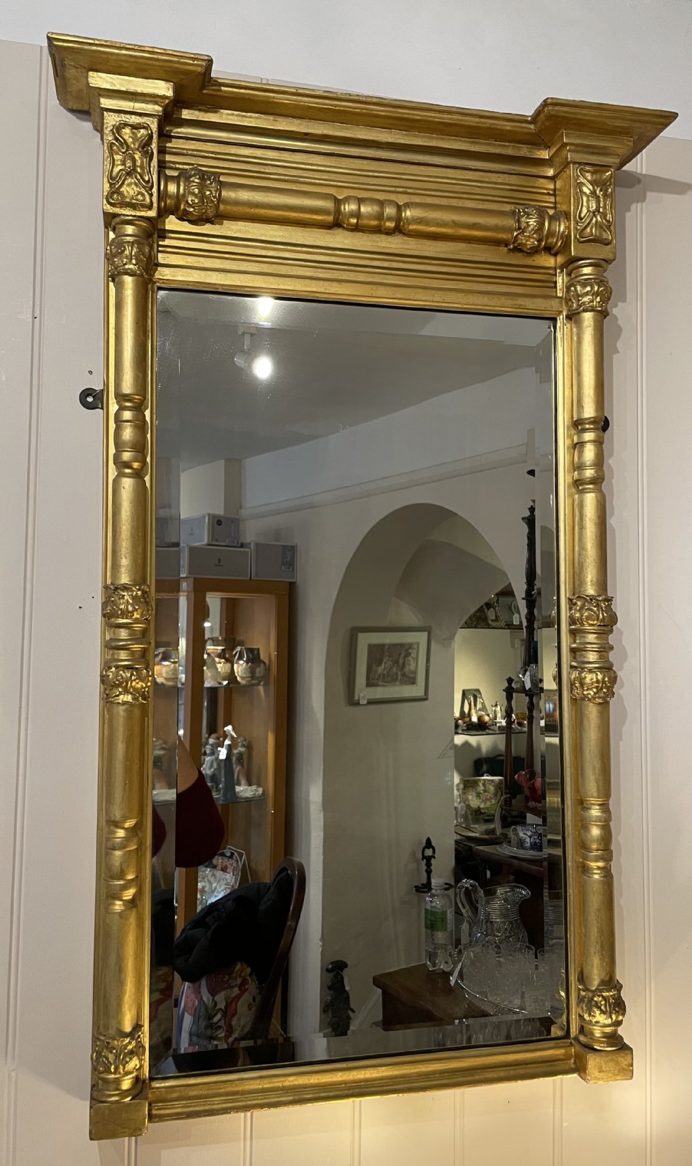 Early 19c Regency gilt wood mirror c1820