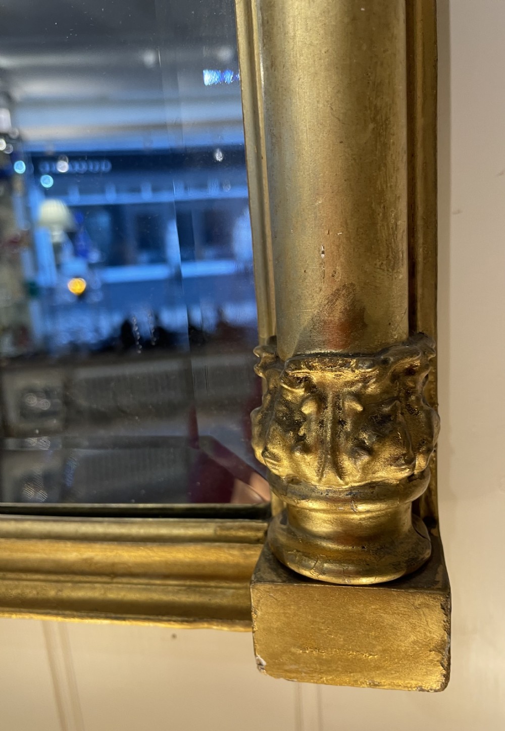 Early 19c Regency gilt wood mirror c1820 View VI