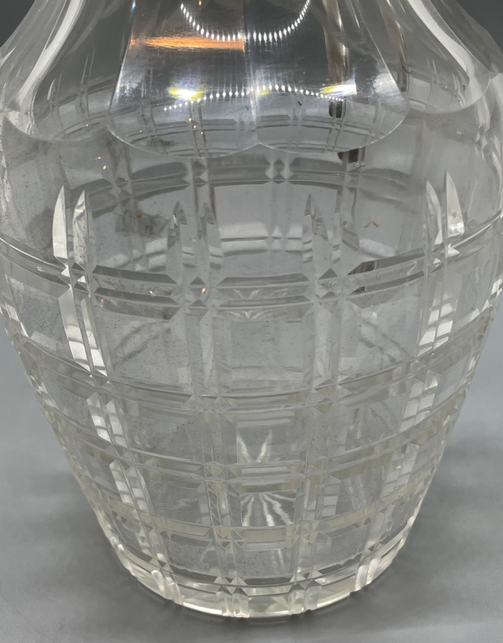 Late Victorian silver plated cut glass claret jug c1890 View IX