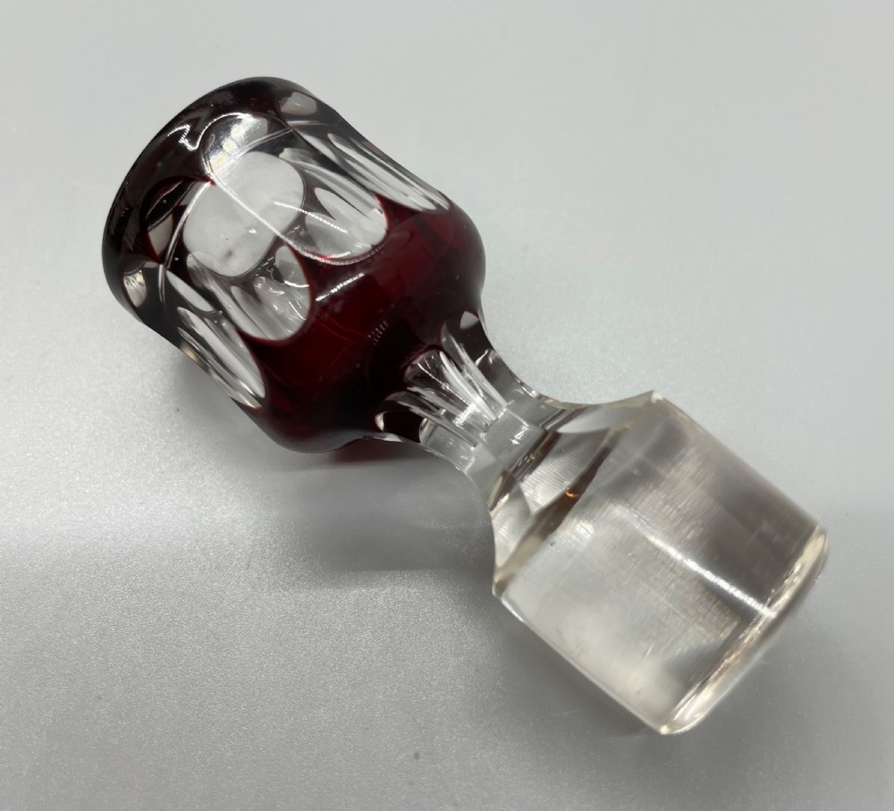 Late Victorian cased cut glass scent bottle c1880 View IV