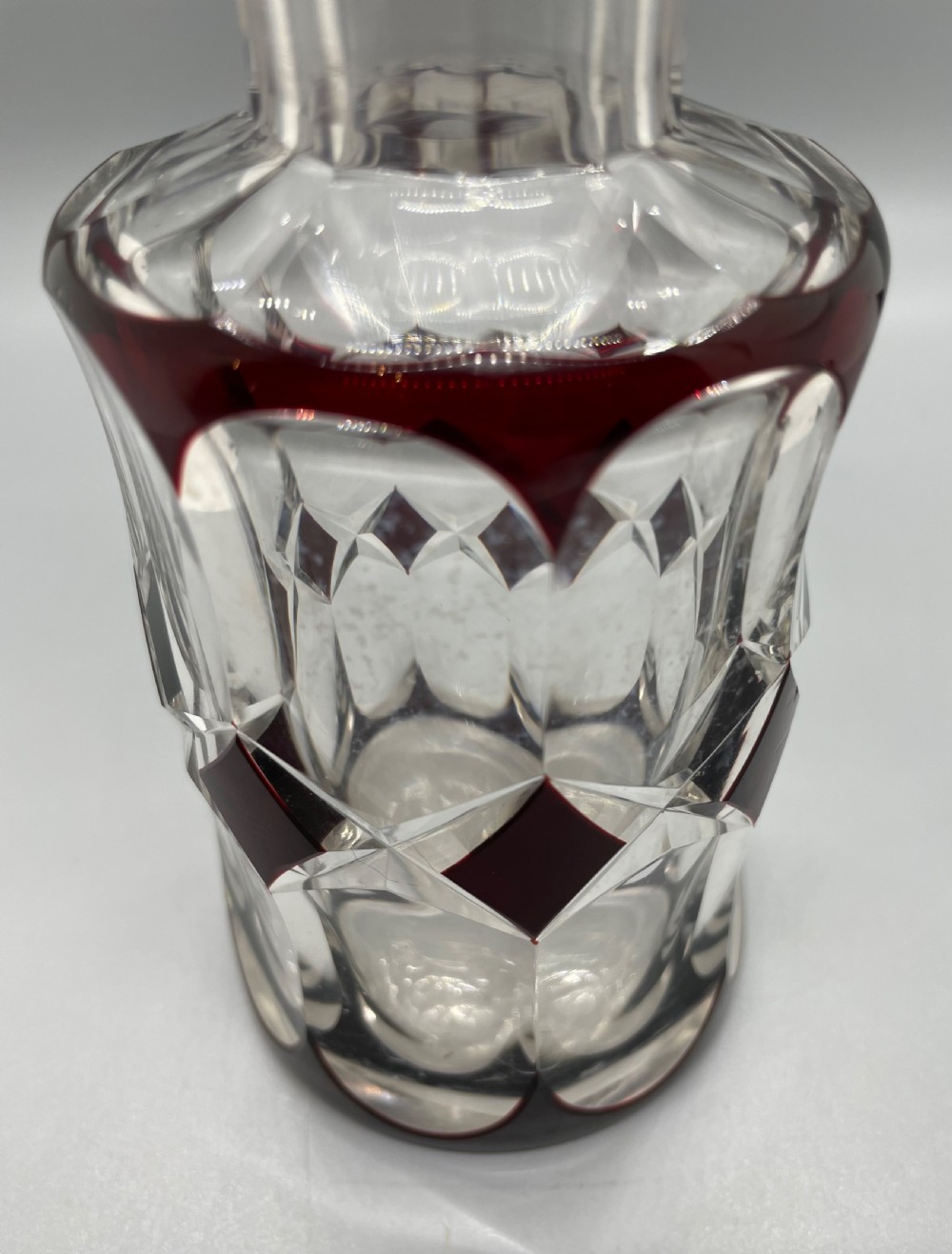 Late Victorian cased cut glass scent bottle c1880 View V