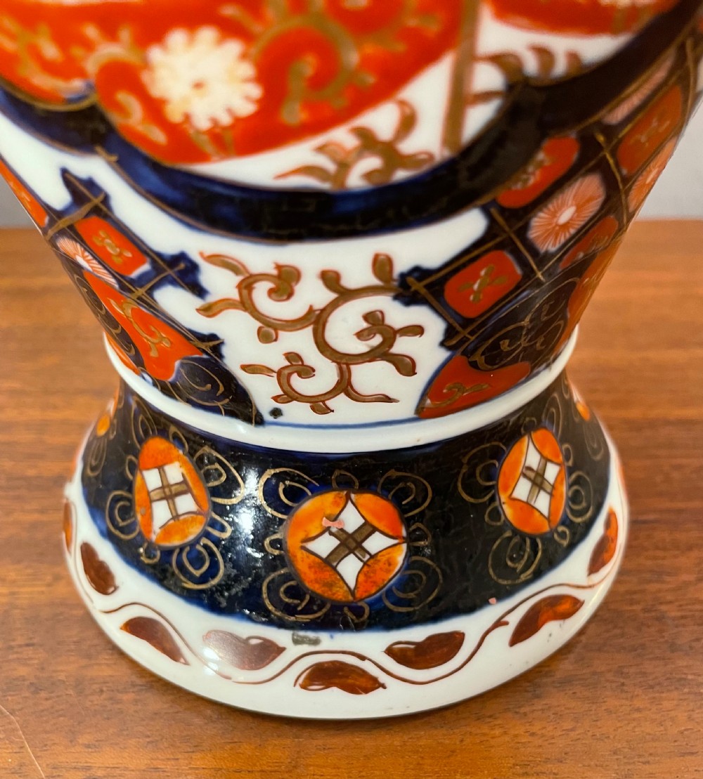Quality late19thc Imari bulbous vase c1880 View IX