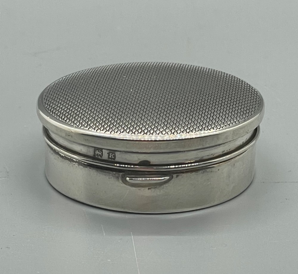 Deco era silver pill box Birmingham 1934