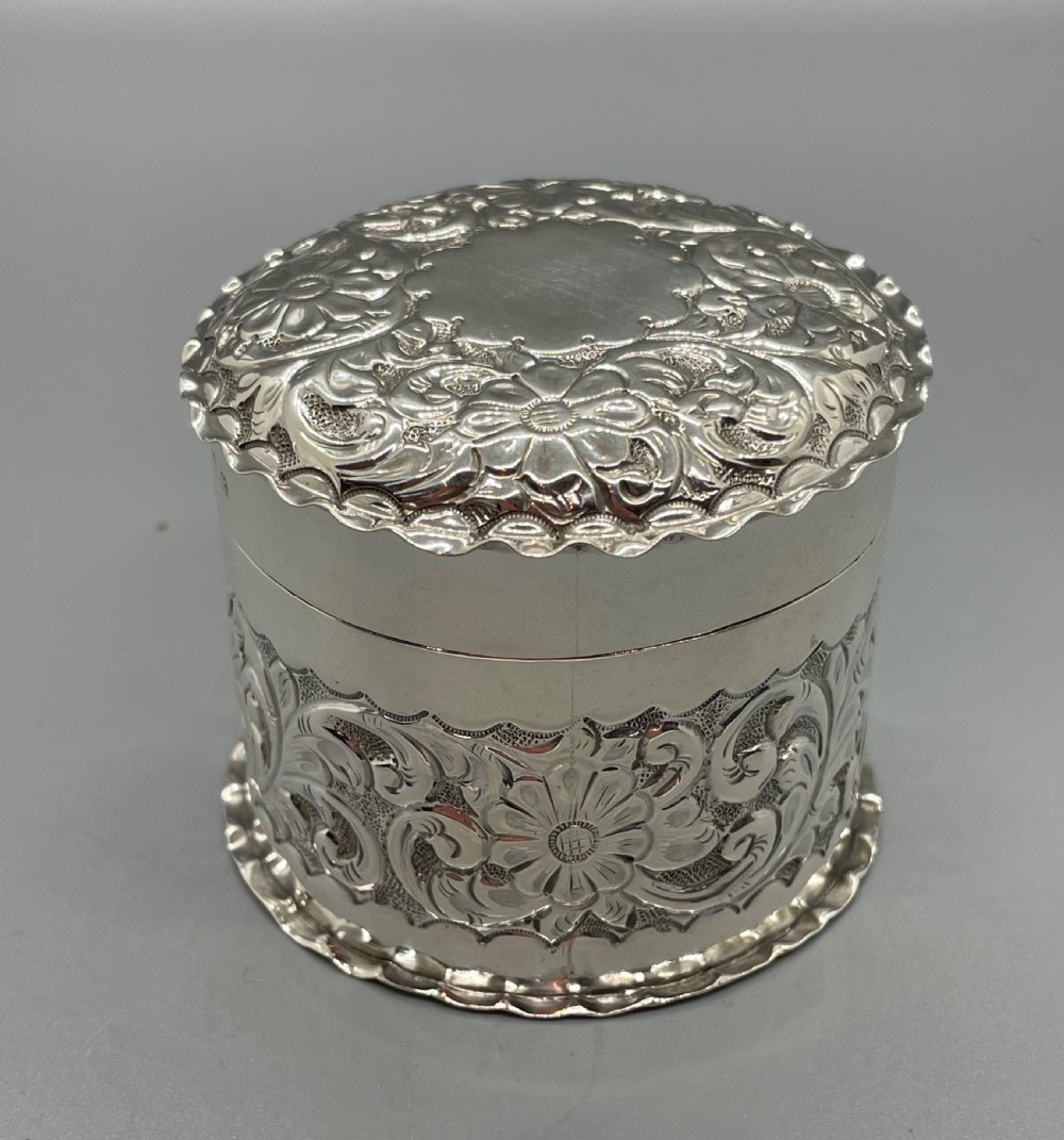 Late Victorian silver box Birmingham 1901