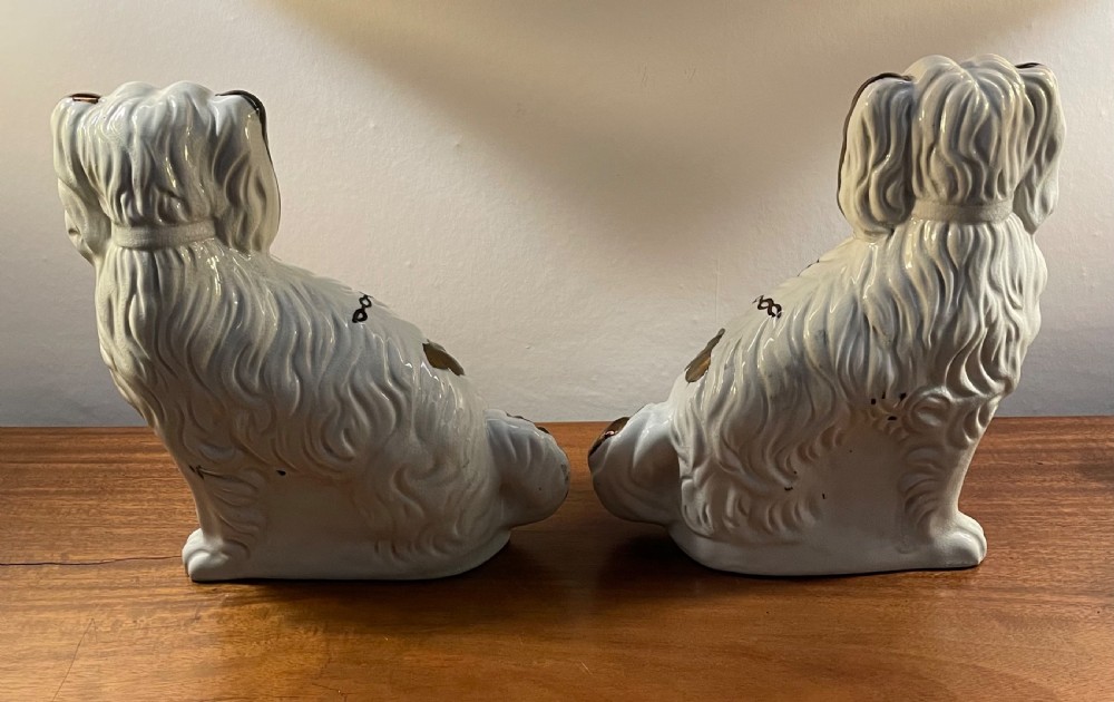 Pair mid 19th Staffs spaniels c1860 View IV