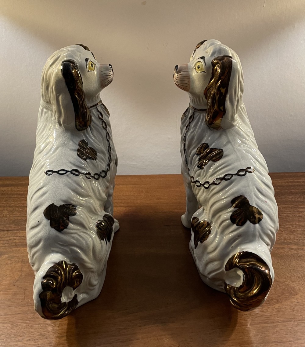 Pair mid 19th Staffs spaniels c1860 View VII