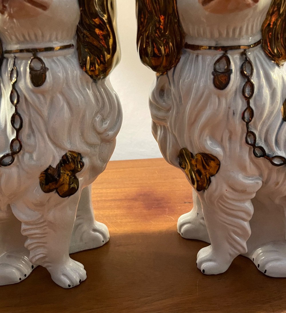 Pair mid 19th Staffs spaniels c1860 View XIII