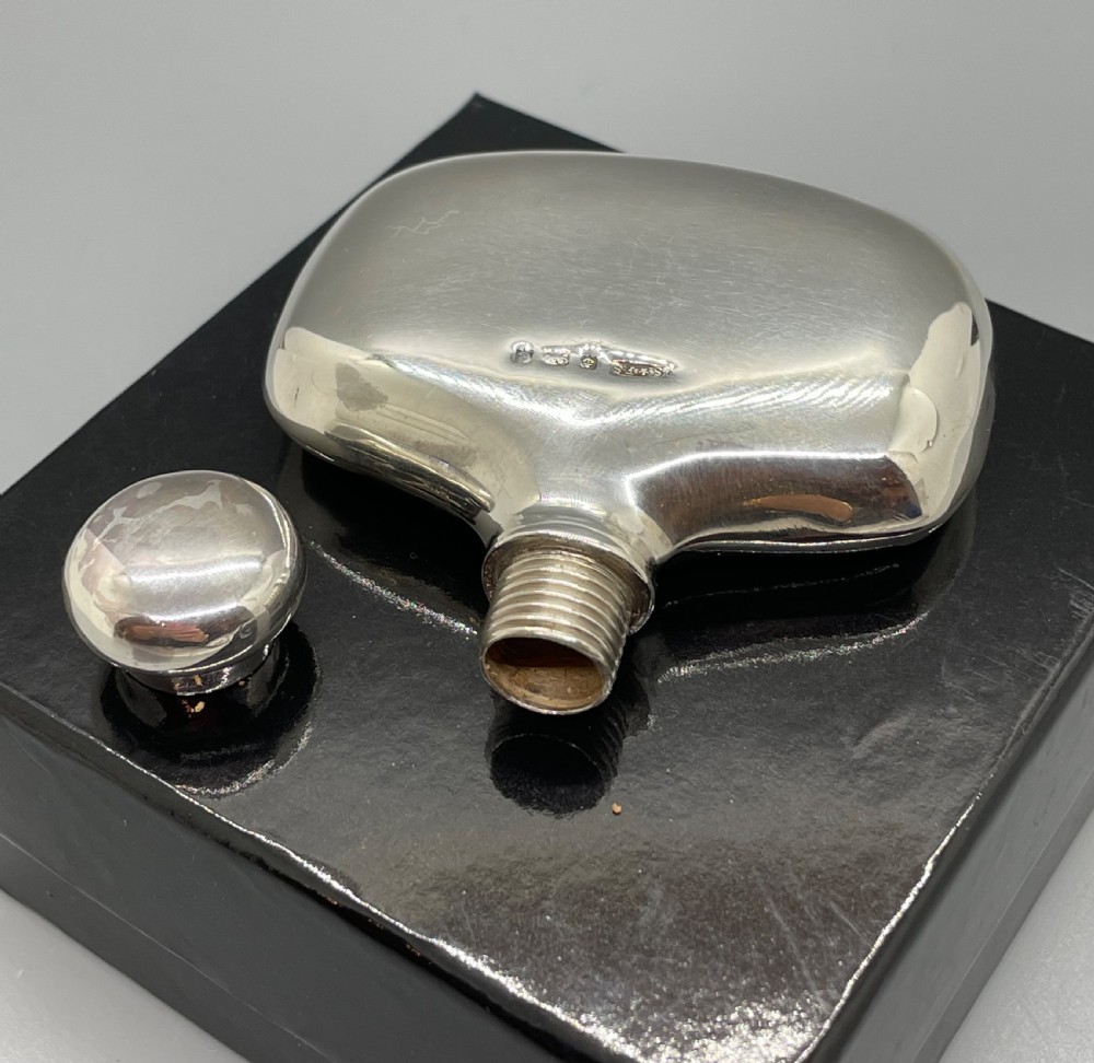 Edwardian silver lady’s spirit flask Birmingham 1904 SAUNDERS & SHEPHERD View VI