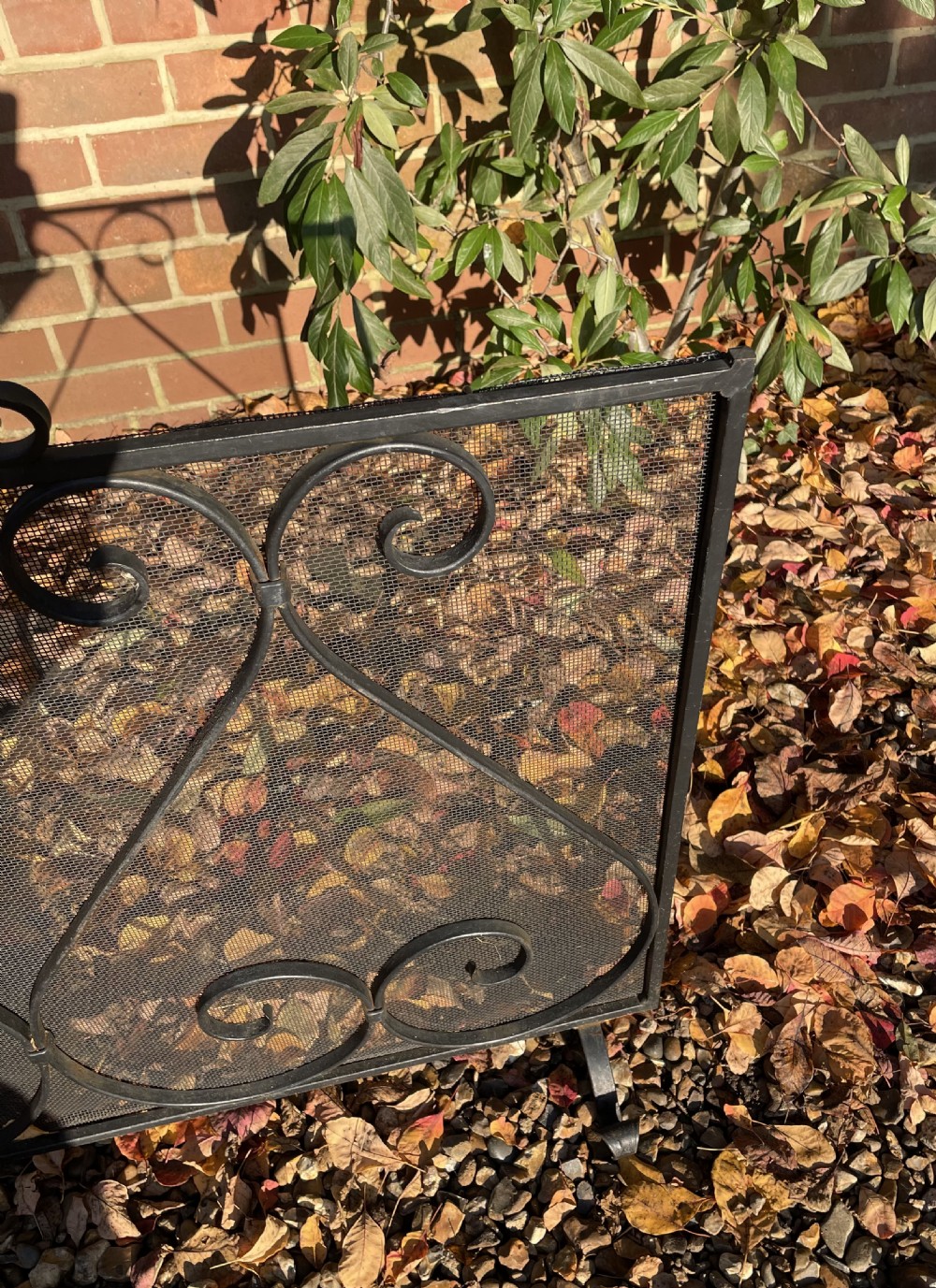 Country house cast iron fire guard c1930 View III