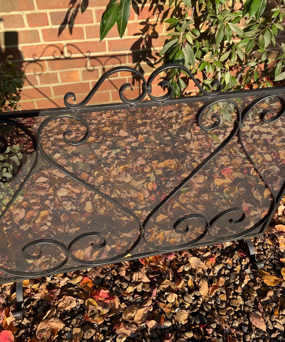 Country house cast iron fire guard c1930 View IV