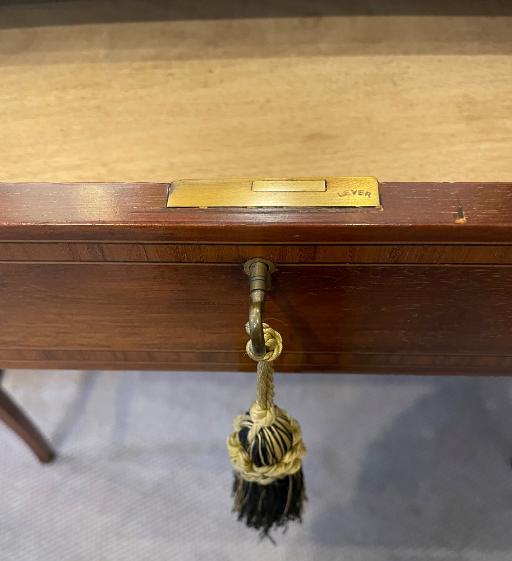 Late 19thc Art Nouveau quality mahogany writing desk c1890 View V