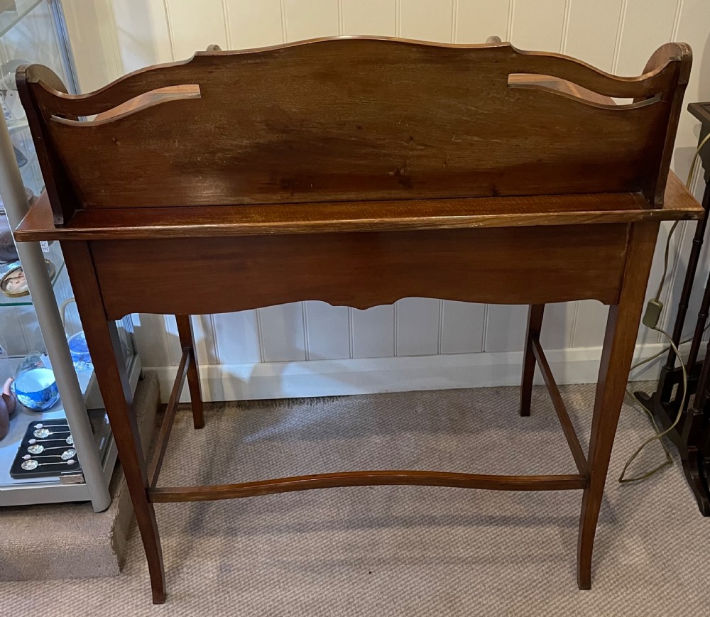 Late 19thc Art Nouveau quality mahogany writing desk c1890 View XIII