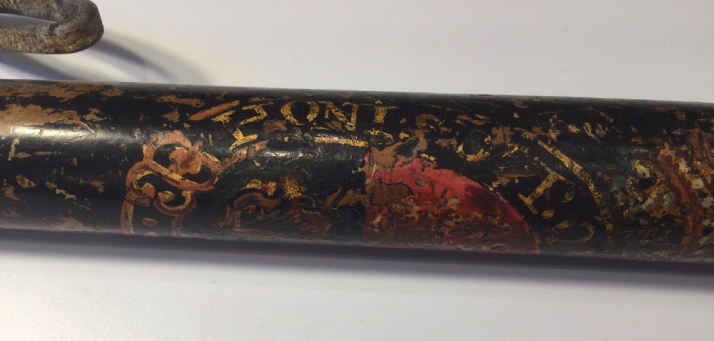 Early Victorian painted truncheon c1840 View IV