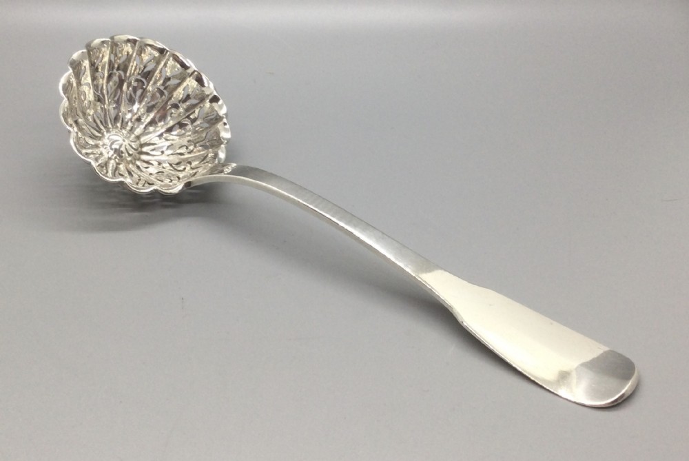 19thC French silver sifter spoon Paris 1819-38