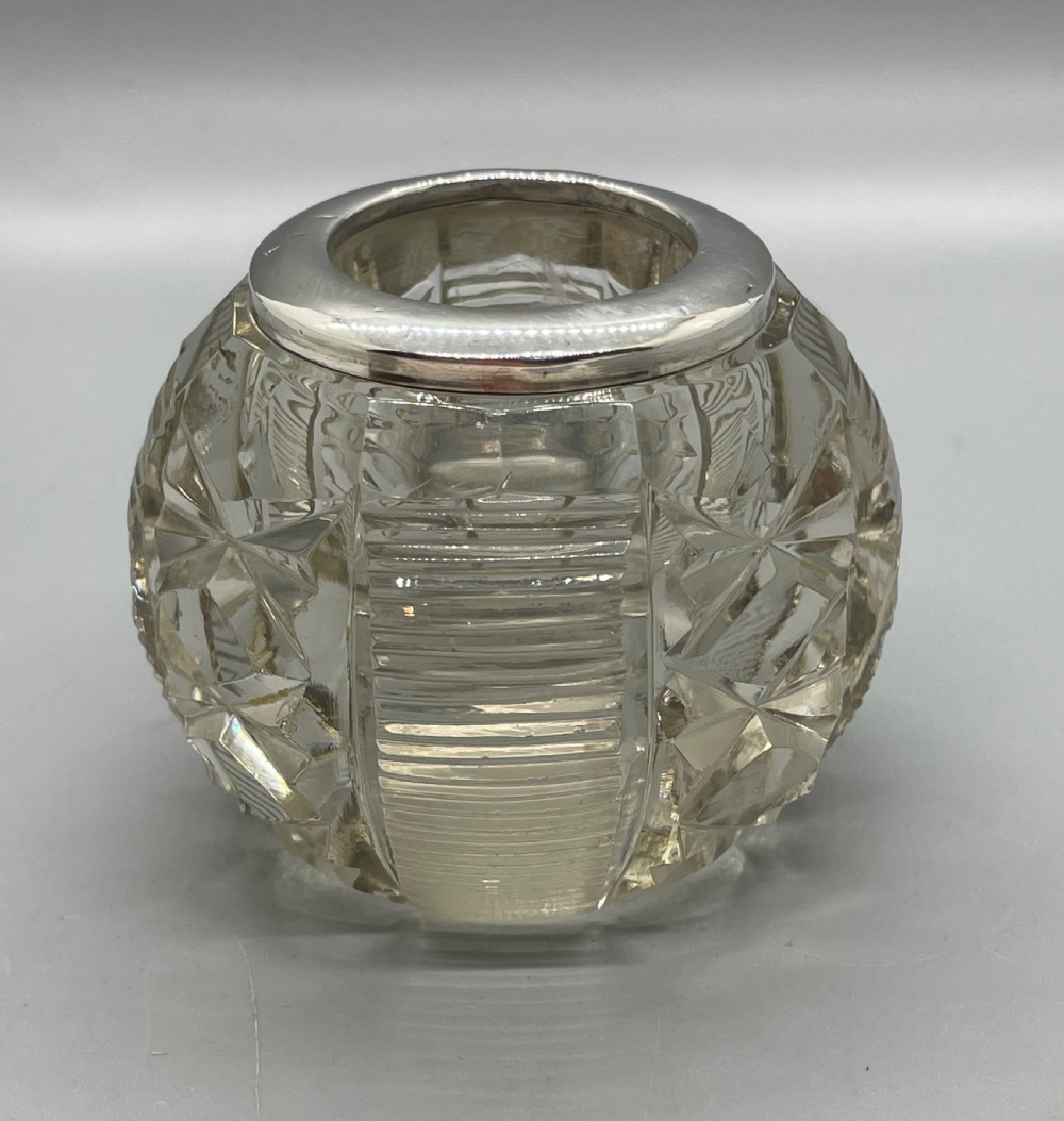 Edwardian silver mounted match striker Birmingham 1902