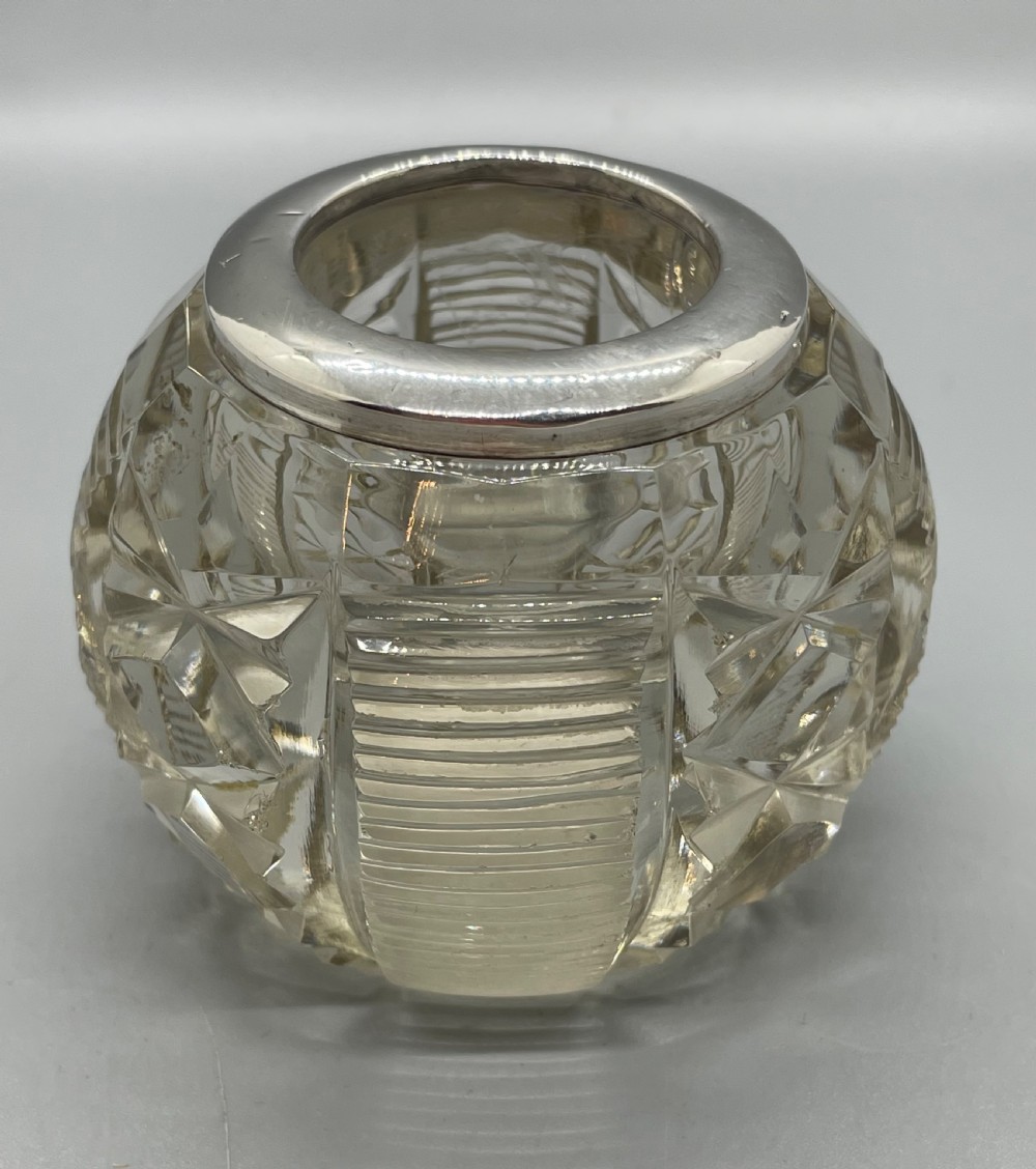 Edwardian silver mounted match striker Birmingham 1902 View II
