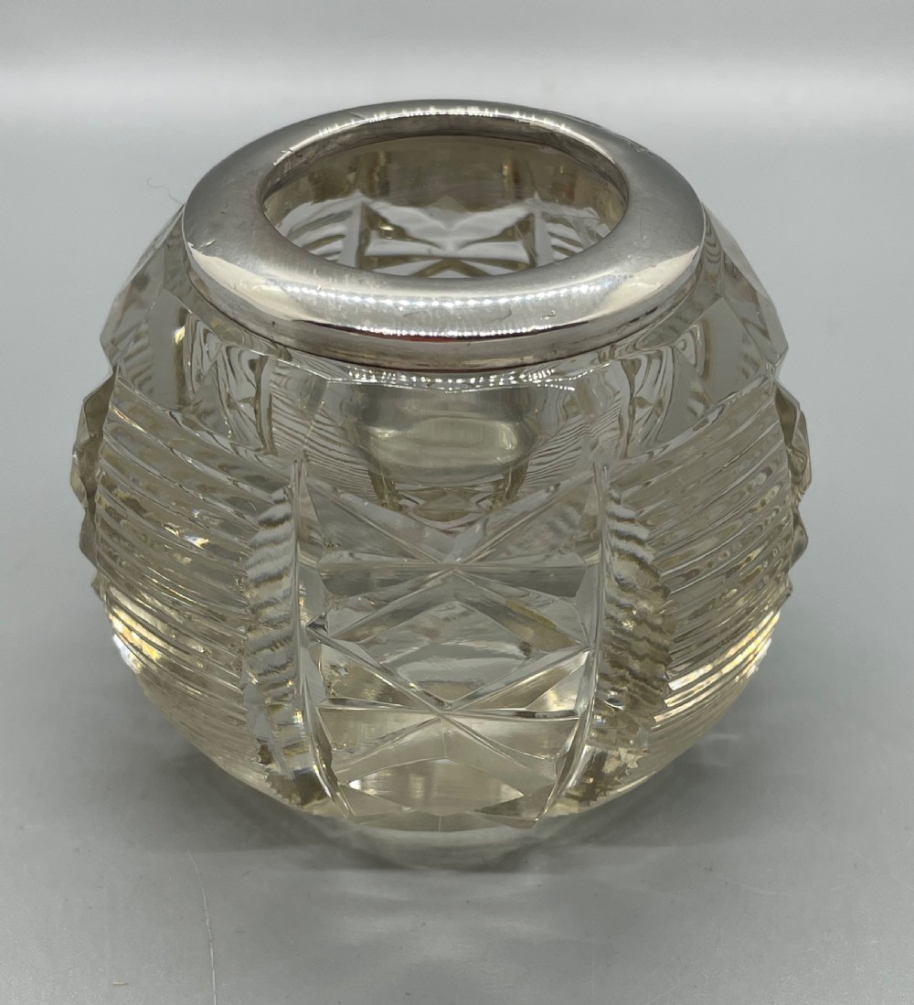 Edwardian silver mounted match striker Birmingham 1902 View III