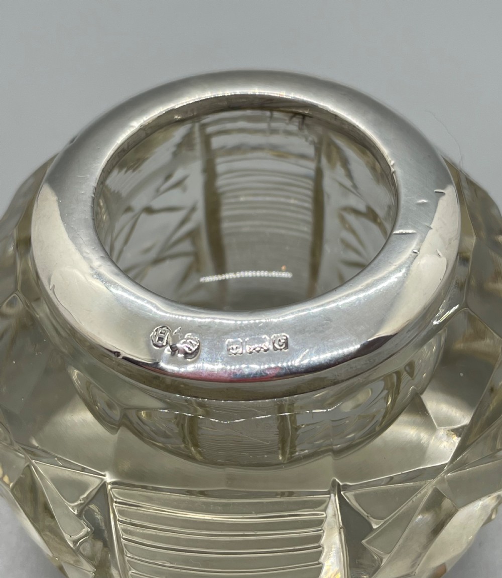Edwardian silver mounted match striker Birmingham 1902 View IV