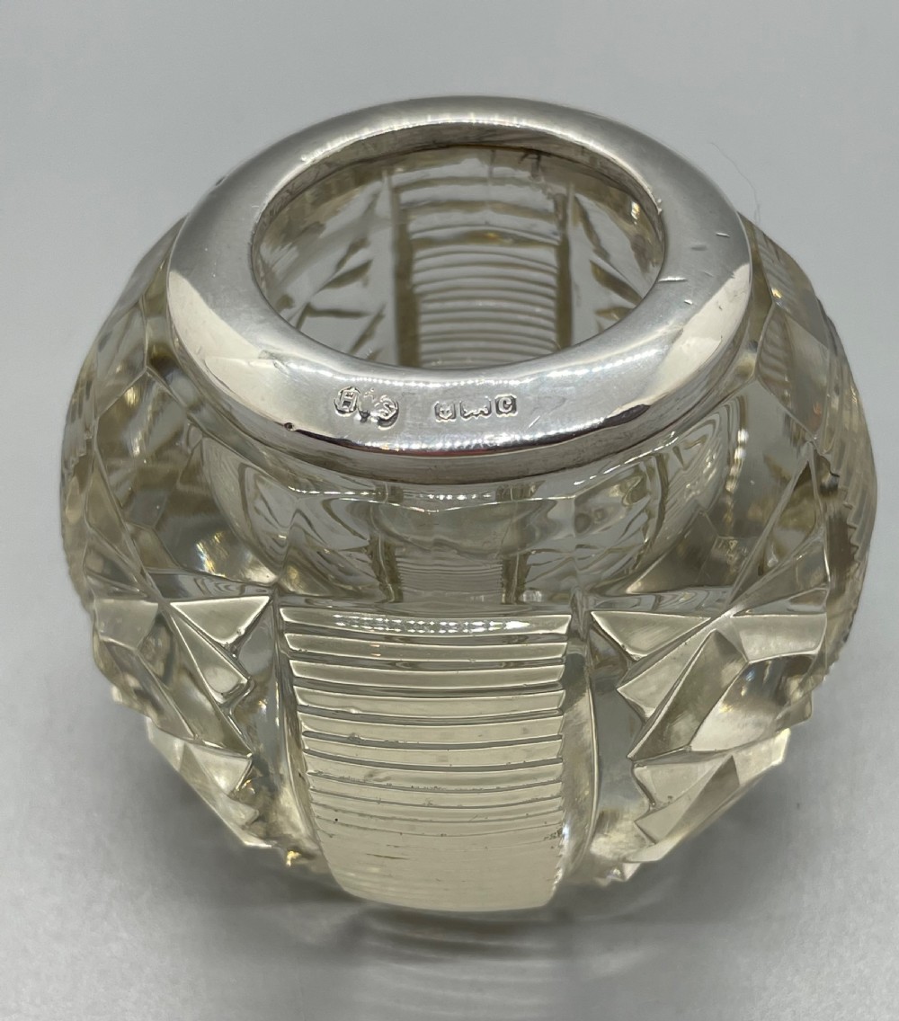 Edwardian silver mounted match striker Birmingham 1902 View VI