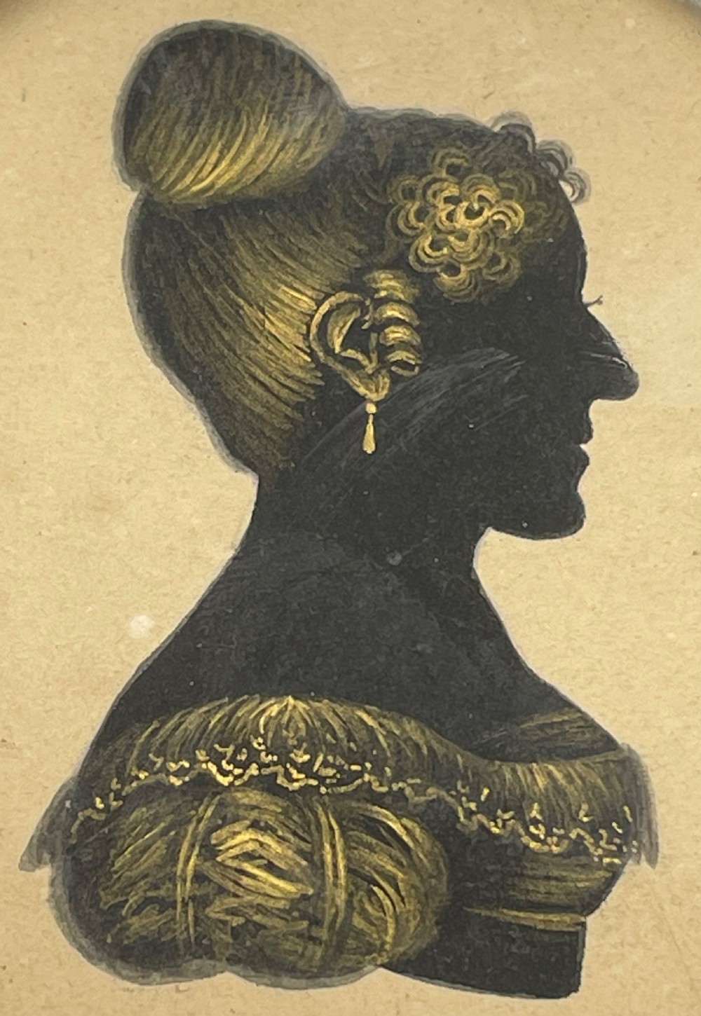 Regency silhouette of a lady c1820 View VII