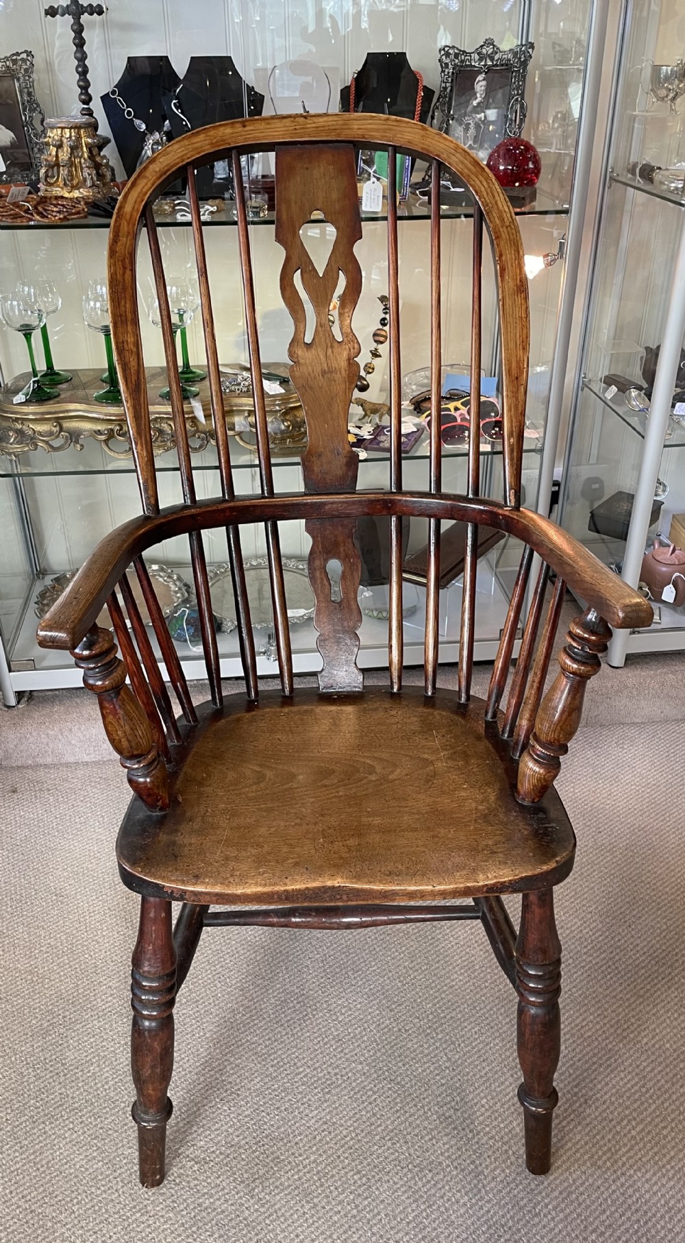 Late 19thc elm and ash Windsor chair c1870