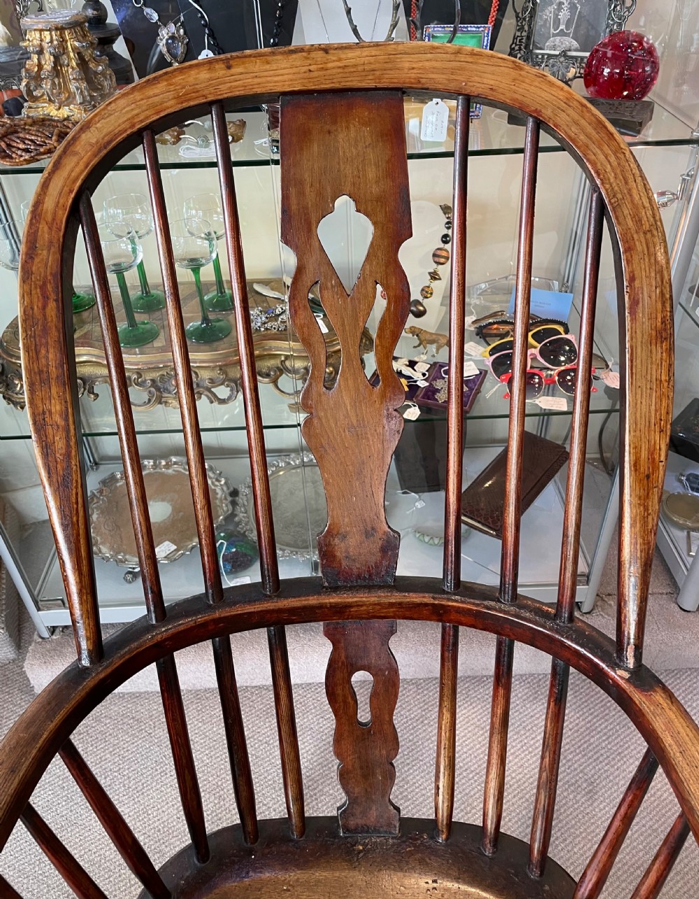 Late 19thc elm and ash Windsor chair c1870 View II