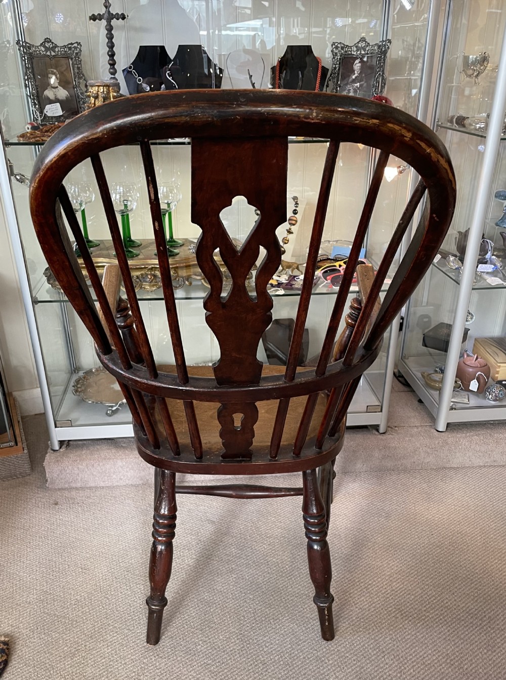 Late 19thc elm and ash Windsor chair c1870 View V