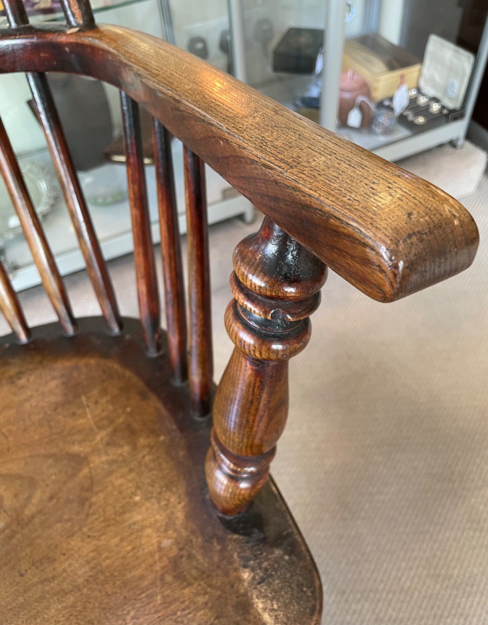 Late 19thc elm and ash Windsor chair c1870 View VII