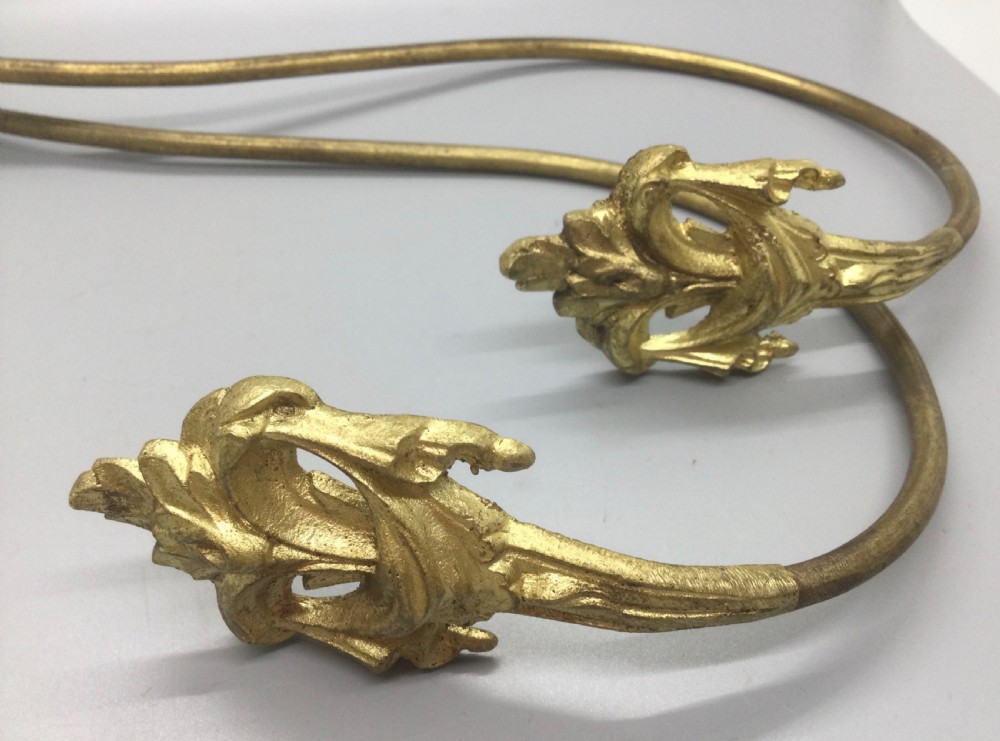 Late 19thC French ormolu curtain supports tie backs c1880 View VIII