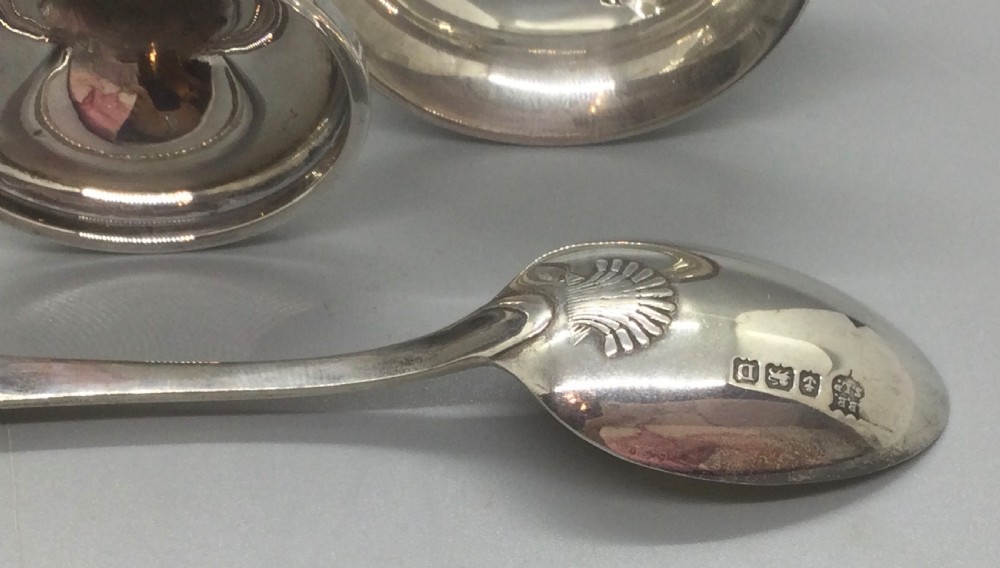 George V silver christening set Birmingham 1929 View VII