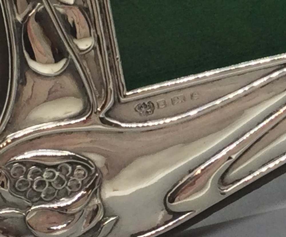 Art Nouveau silver photo frame Birmingham 1904 View VII