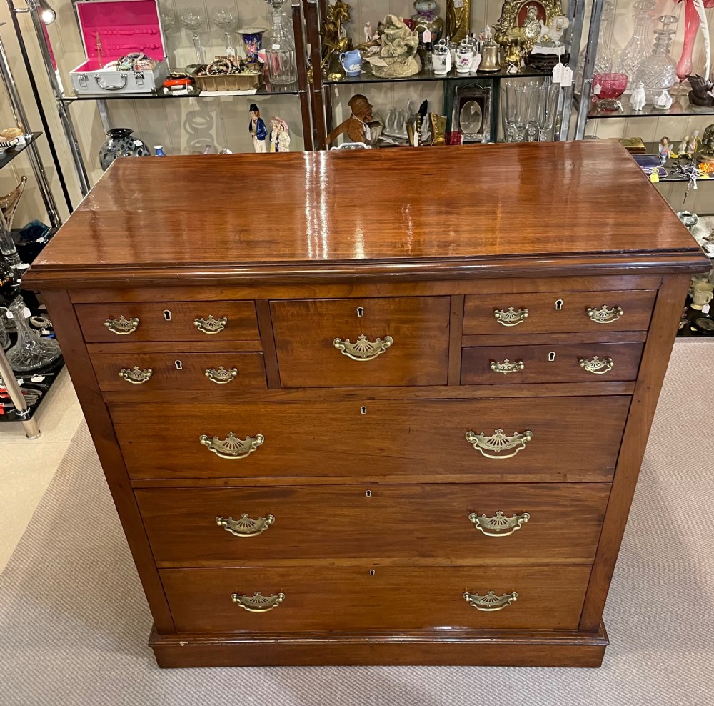 Mid Victorian mahogany chest of drawers c1870 View II