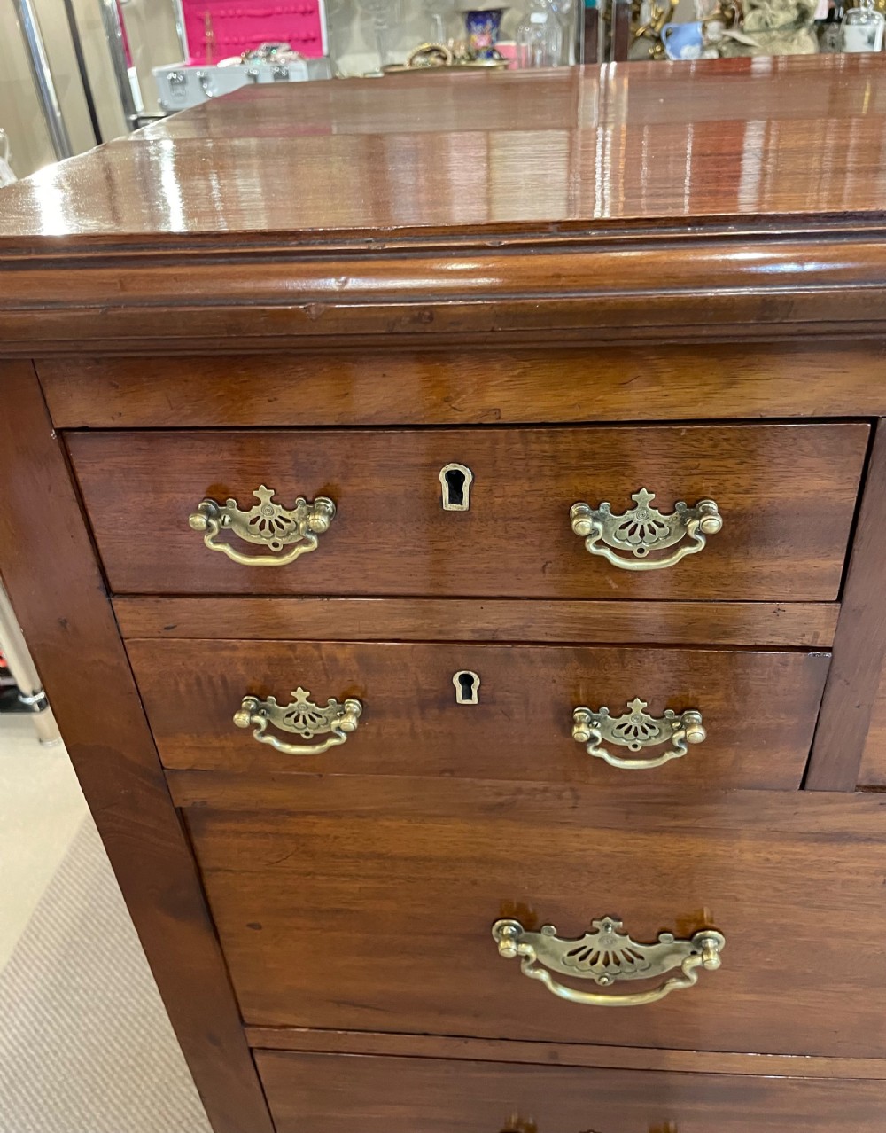 Mid Victorian mahogany chest of drawers c1870 View X