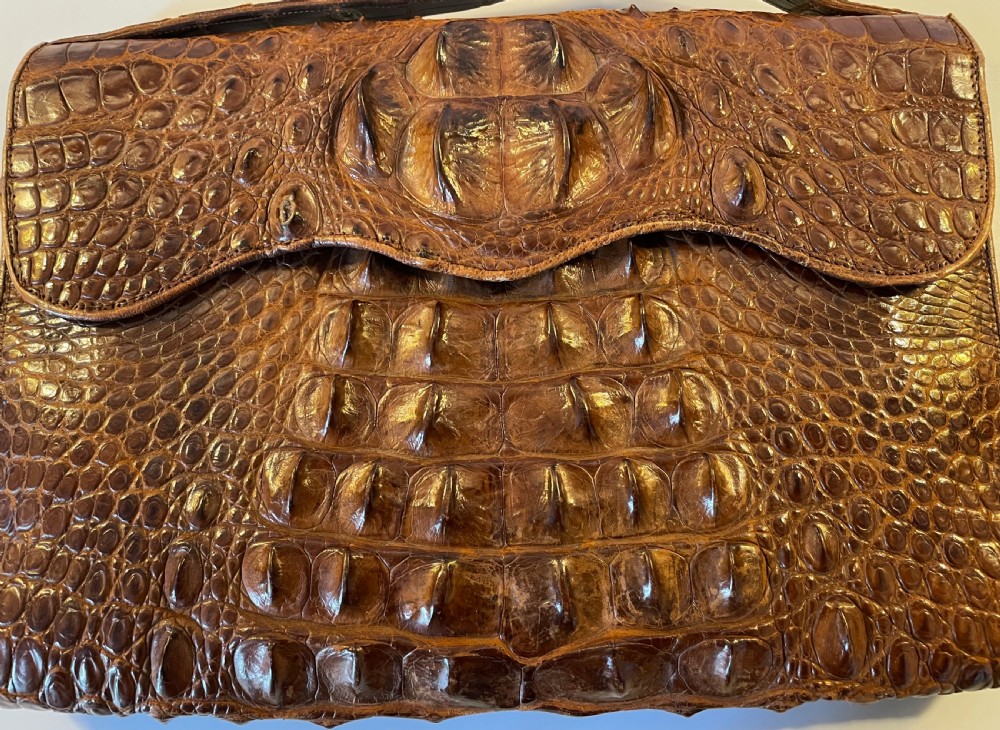  Deco era crocodile handbag and purse c1920 View II