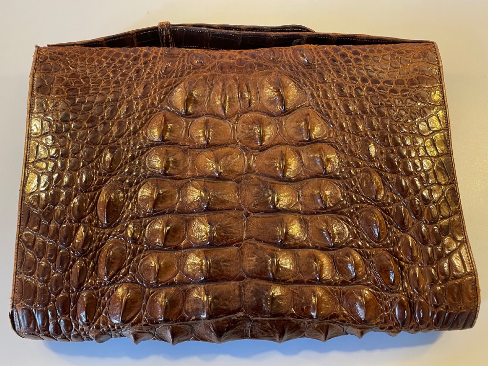  Deco era crocodile handbag and purse c1920 View III