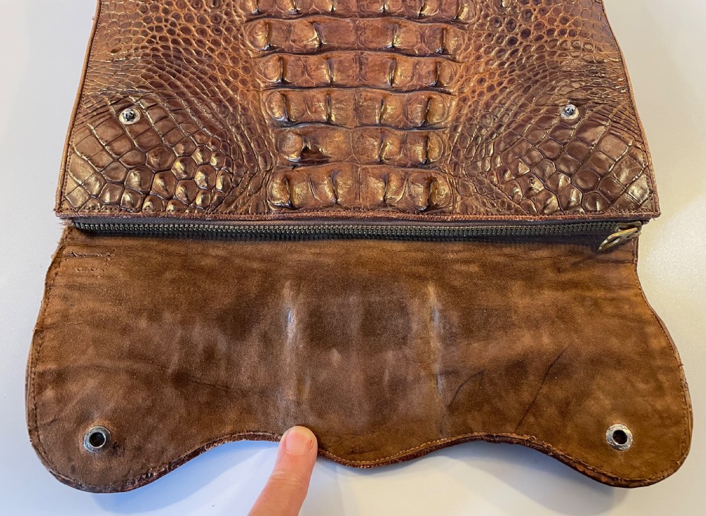  Deco era crocodile handbag and purse c1920 View IV