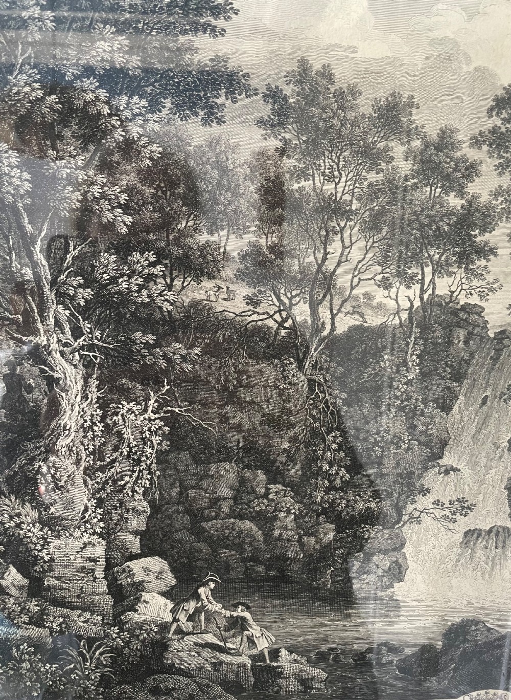 18thc engraving by F Vivares for Lord Burlington dated 1753 View VI
