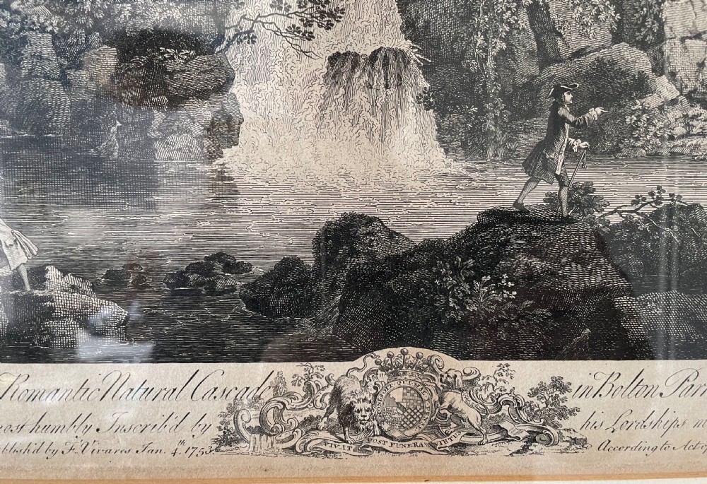18thc engraving by F Vivares for Lord Burlington dated 1753 View VIII