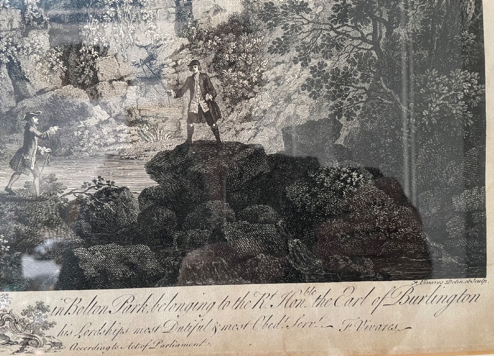 18thc engraving by F Vivares for Lord Burlington dated 1753 View IX