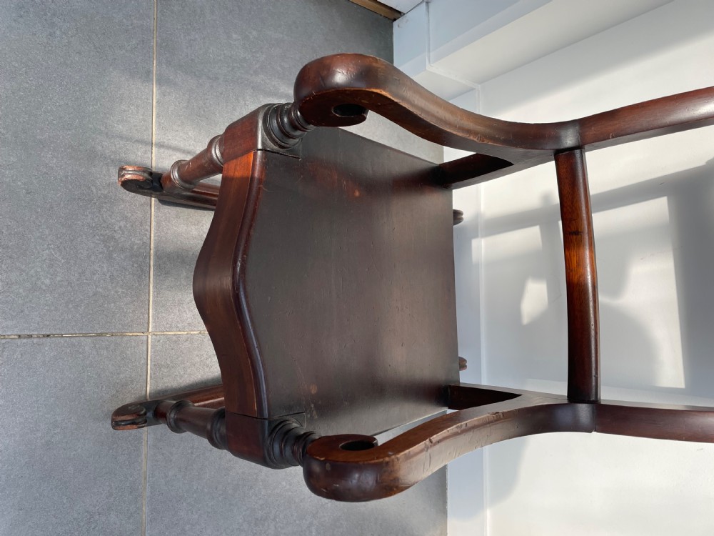 Early 19thc mahogany childs rocking chair c1830 View VIII
