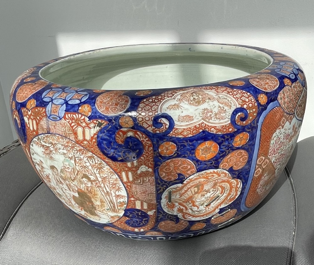 Late 19thc Japanese Meiji large planter c1880 View VII
