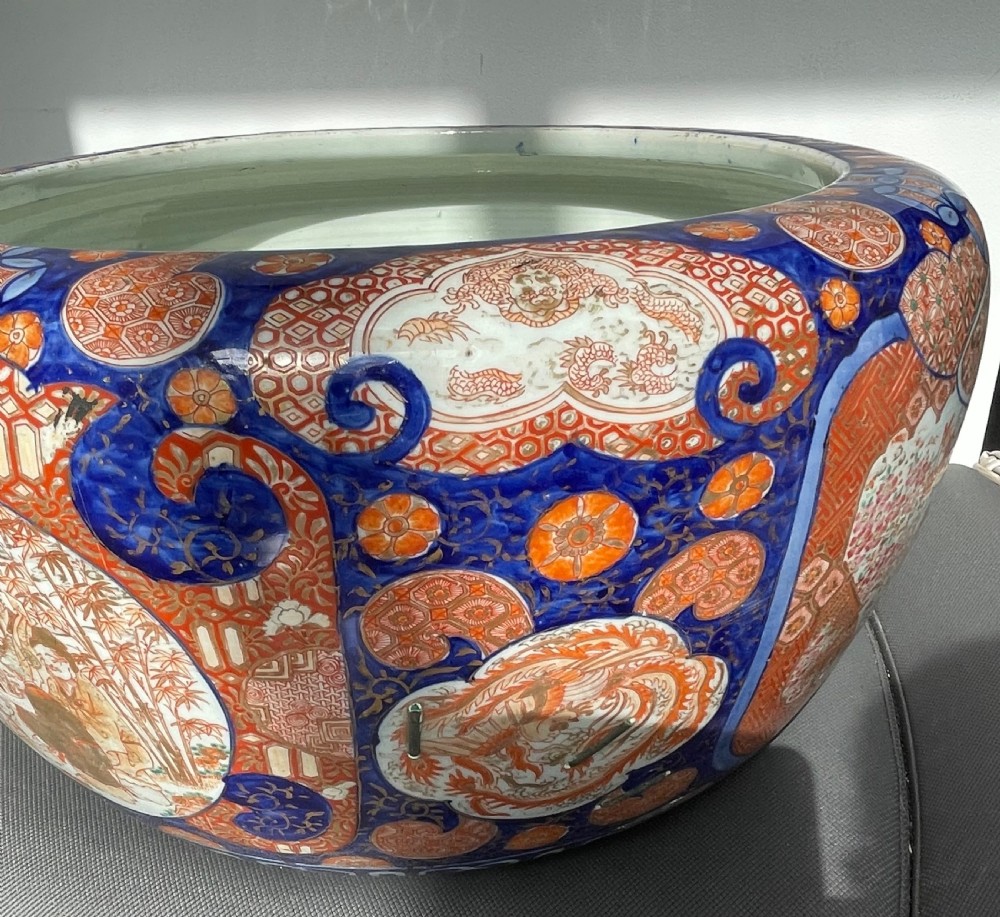 Late 19thc Japanese Meiji large planter c1880 View VIII